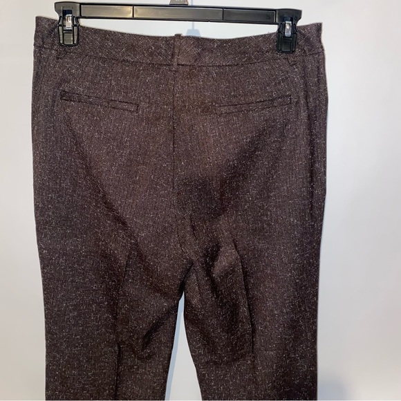 Studio Works Womens Dress Pants Slacks Size 10 Brown Herringbone Polyester Rayon - Picture 9 of 14